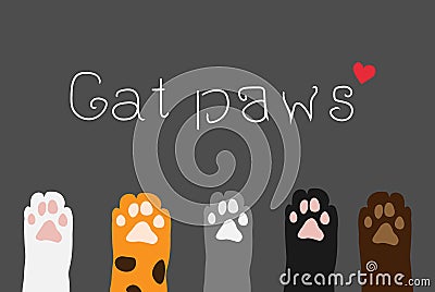 Cat paws Wallpaper, legs, dog paw, cat background, kitten flat design, print, cartoon, cute cat legs Wallpaper Cartoon Illustration